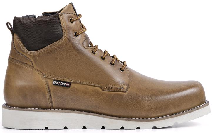 JAYDEN - Light Brown Men's Leather Lace Boots - Ferracini Shoes Australia