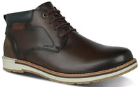 OKLAHOMA - Chocolate Dark Brown Men's Leather Lace Boots - Ferracini Shoes Australia
