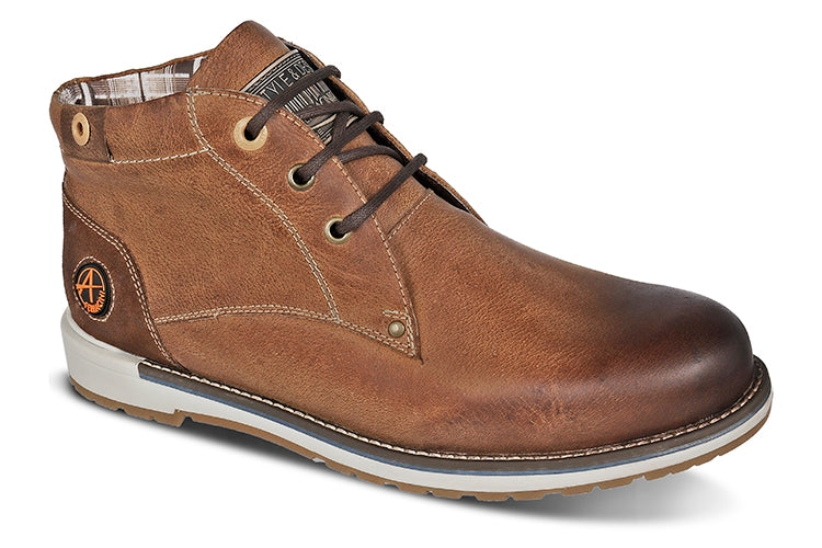 TREVOR - Brown Men's Leather Lace Up Boots - Ferracini Shoes Australia