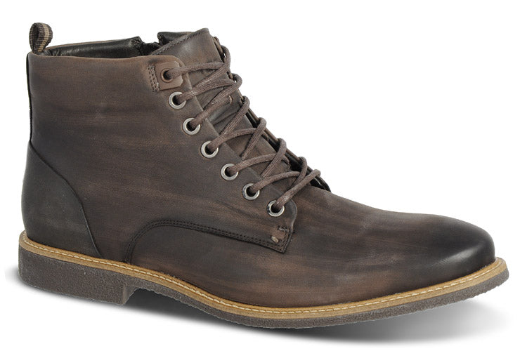 RANDLE - Dark Brown Chocolate Men's Leather Lace Up Boots - Ferracini Shoes Australia