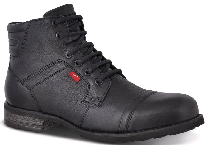 MACKSON - Black Men's Leather Lace Boot - Ferracini Shoes Australia