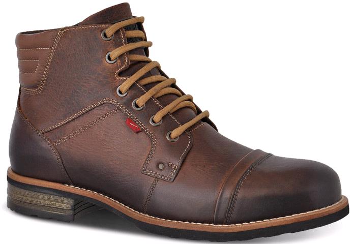 MACKSON - Brown Men's Leather Lace Boot - Ferracini Shoes Australia