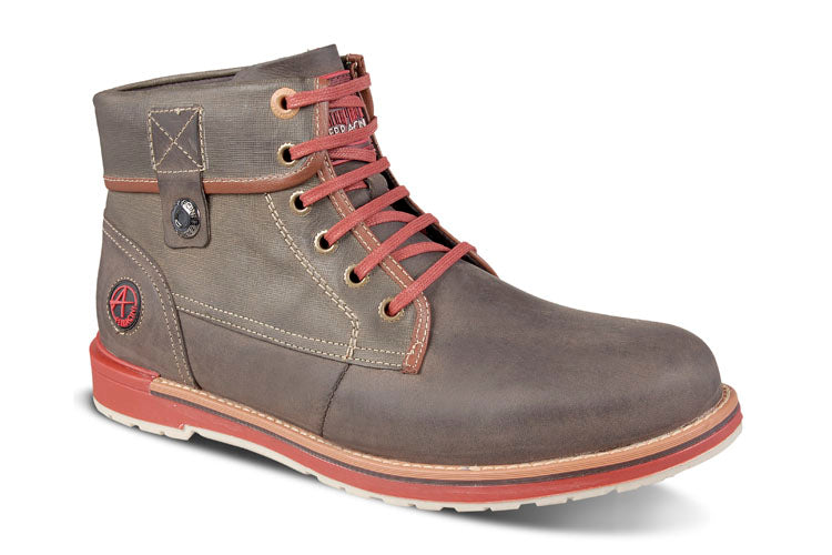 TACEY - Red Brown Chocolate Men's Leather Lace Up Boots - Ferracini Shoes Australia