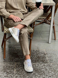 Ferracini Salvador Elastic Lace Leather Sneaker