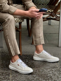 Ferracini Salvador Elastic Lace Leather Sneaker