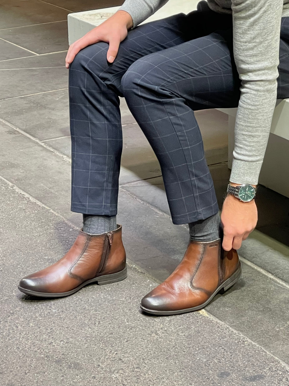 Ferracini March Zip Up Leather Boot - Ferracini Shoes Australia