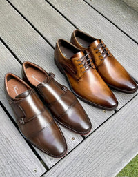 Ferracini Idris Double Monk Leather Shoe - Ferracini Shoes Australia