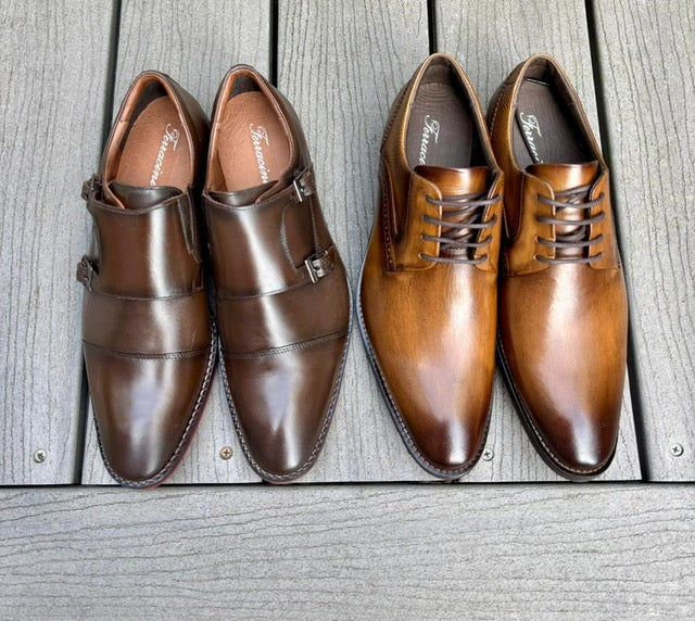Ferracini Idris Double Monk Leather Shoe - Ferracini Shoes Australia
