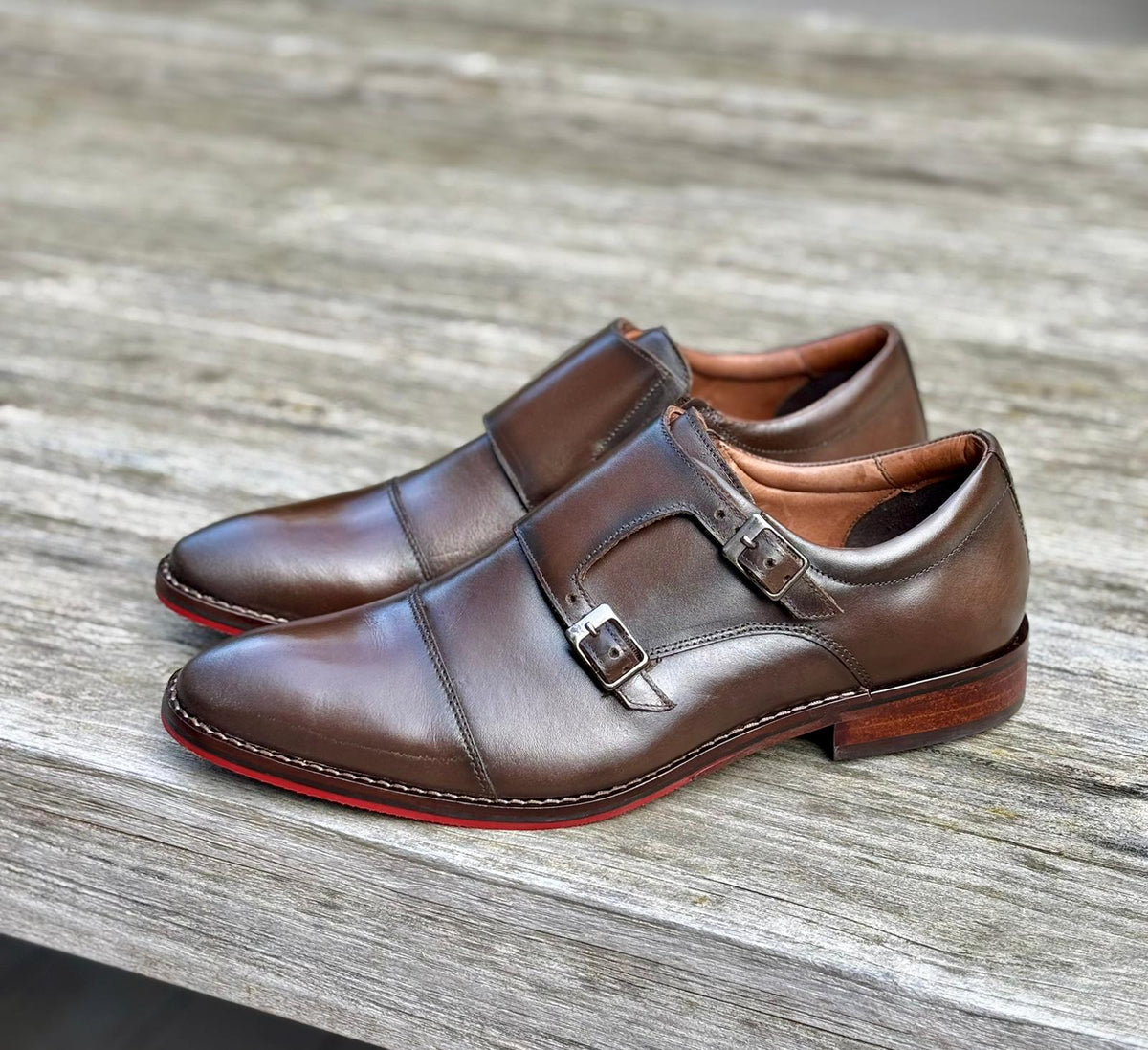 Ferracini Idris Double Monk Leather Shoe - Ferracini Shoes Australia
