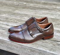 Ferracini Idris Double Monk Leather Shoe - Ferracini Shoes Australia