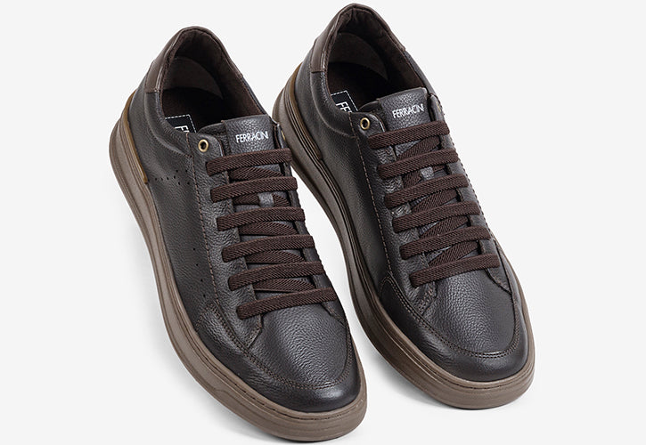 Ferracini Quintus Elastic Lace Leather Sneaker