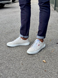 Ferracini Salvador Elastic Lace Leather Sneaker - Ferracini Shoes Australia