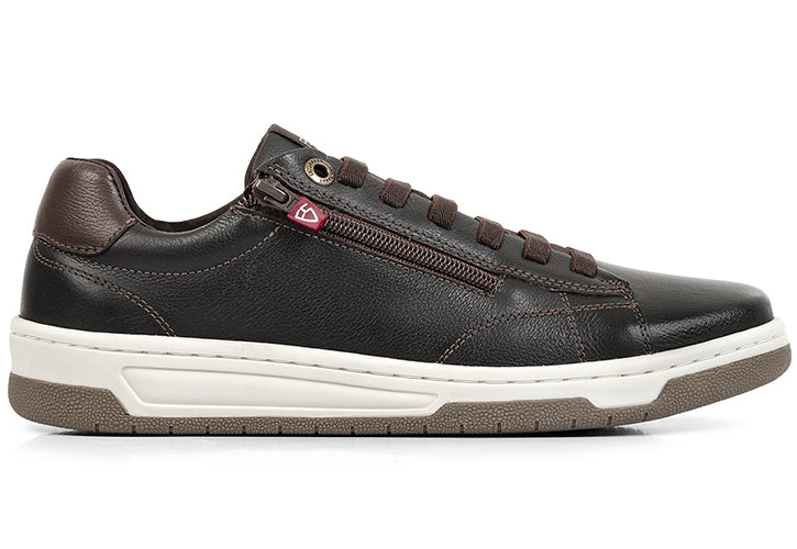 Ferracini Wilfred Elastic Lace Up Leather Sneaker - Ferracini Shoes Australia