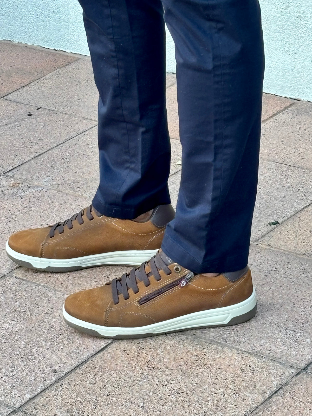 Ferracini Wilfred Elastic Lace Up Leather Sneaker - Ferracini Shoes Australia