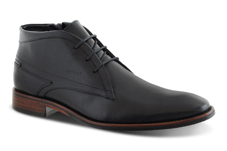 IMANI - Black Men's Leather Lace Boots - Ferracini Shoes Australia